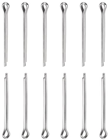 DTGN 2mm x 25mm (DxL) Chaveta Clip Pasadores - 60 Paquete - para Maquinaria - 304 Inoxidable Acero Horquilla Sujetadores - Plata