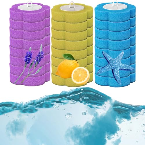 SUQ Toilet Brush Replacement Head,Disposable Toilet Bowl Brush, Toilet Brush, 24 Refills (3 flavors)