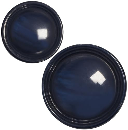 AERZETIX - C73159 - Set aus 20 Knöpfen mit Rand - 10 Knöpfe Ø16 mm L26 26L + 10 Knöpfe Ø23 mm L36 36L - farbe dunkelblau - aus kunststoff - kurzwaren kleidung nähen