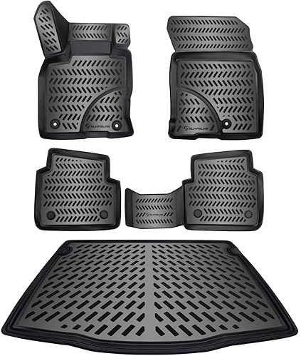 ELMASLINE 3D Alfombra de Suelo y Alfombrilla de Maletero para Ford Explorer 2023-2026 EV | Solo eléctrico! | Suelo de Carga Superior | No Apto para vehículos híbridos Recargables