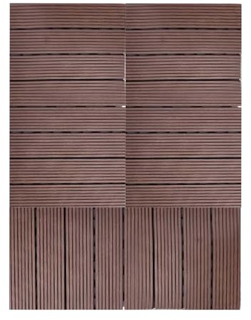 6PCS Badematte, Hölzerne Duschmatte für Innen und Außen, Badewannen Matte, Schwimmbad-Matte, Anti-Rutsch & Wasserdicht Fußböden Matte, Holzplattform für Spa, Sauna, Pool, Whirlpool, 30x30cm