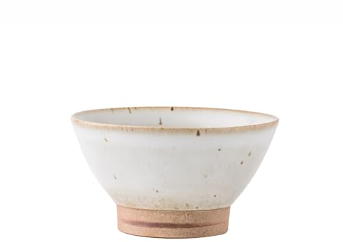 KOHARA Ensaladeras Cuenco de arroz con Sombrero de bambú Retro Hecho a Mano, Cuenco de cerámica Gruesa con Patas Altas, Cuenco de cerámica Especial, Cuenco de arroz, Lazo de cerámica ve