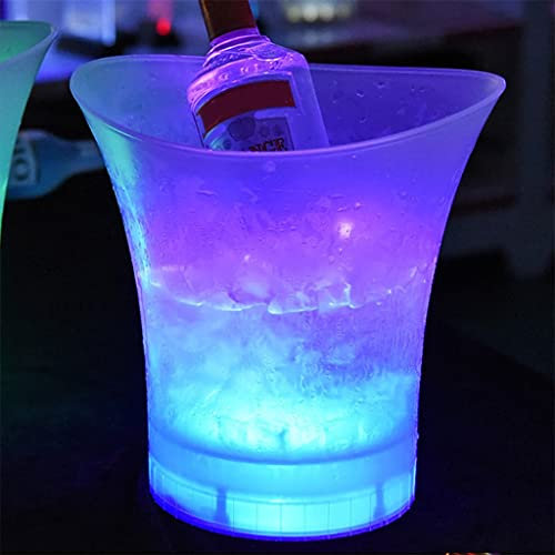 GYLHMY High Face Value 5L Plastic Led Ice Bucket Light up Champagne Whiskey Beer Keg Bar Night Party