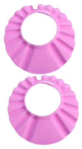 ibasenice 2pcs Adjustable Ultra-Light Eva Boys and Girls Bath Shower Shampoo Cap Protector for Showering Swimming and Bath Comfort