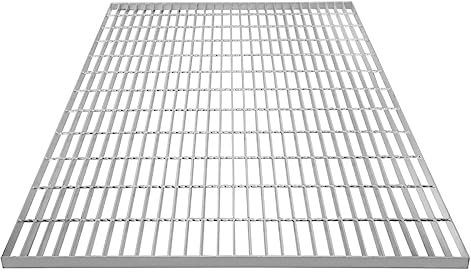 JXIPANUL Verzinkter Gitterrost, geschmiedeter Gehweg, Gitterbodenplatte, Gitter, Entwässerung, Dachrinnenentlüftung, robuster, wetterfester Stahl, verzinkt, 1200 mm x 1000 mm x 30 mm, 4 mm