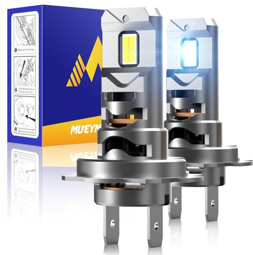 FREERAP H7 Led Headlight Bulbs, 6500K Cool White, 60W 32000LM Headlight Bulbs with Fan, No Adapter Required, Plug and Play, Pack of 2 (H7)