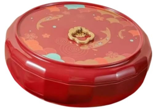 FytStycale Plato para Servir Comida con Divisores, Organizador de Refrigerios para, a, Individual