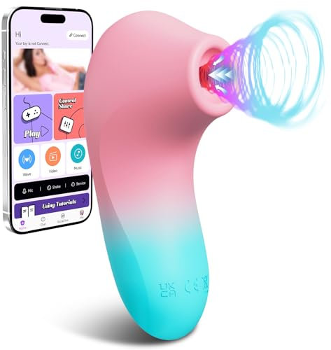 Vibromasseur Femme Clitoridien Sex Toys - Godemichets Vibromasseurs Feminin à Distance Sex Toýs Couple avec 10 Modes Puissant Succion Vibrations Stimulateur Clitoridien à Succion APP Sex Toýs Femme