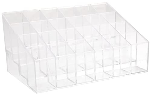 Mikinona Slot Lipstick Stand Acrylic Makeup Display Organizer for Cosmetic Storage Lipstick Display Stand