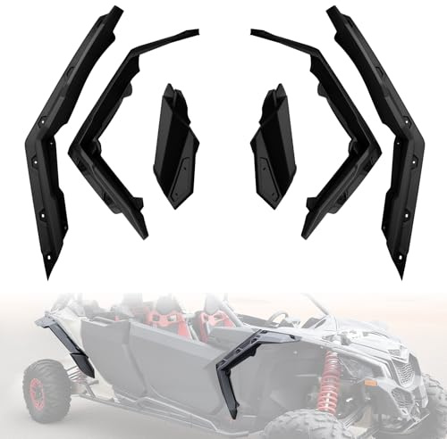 CYOOYC Front & Rear Super Extended Fender Flares Kit for Can-Am Maverick X3 / X3 MAX 2017-2025 & Maverick 1000 2014-2017, 2/4 Doors, DS RS RC MR Turbo RR, 6PCS Mud Guards, Replace #715002973