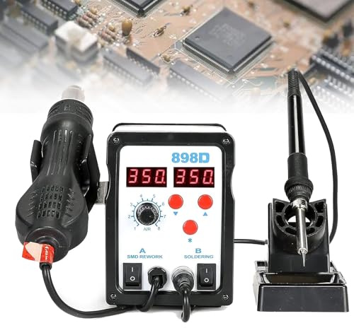 Soldering Station, Soldering Iron & Hot Air Rework Station, Hot Air Gun Soldering Station,Digital Electronic Repair Tool