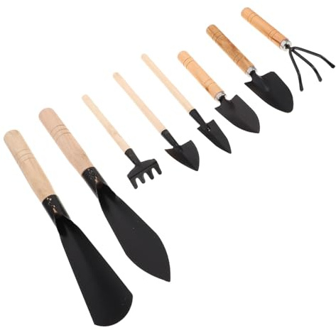 BESTonZON Pelle De Jardinage avec Manche Bois Truelle Râteau à Main Et Désherbeur pour Plantation Et Entretien De Plantes Succulentes