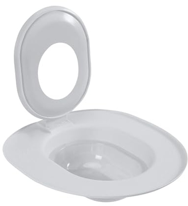 Generisch Katzen Toilettentrainer aus Kunststoff – WC-Sitz Training System für Katzen Aller Rassen, 39 x 36.5 cm, mit Saugnapf & hygienischem Ablauf, wiederverwendbar (Grau)
