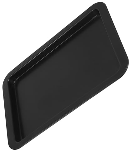 NUOBESTY Plaque de Cuisson Rectangulaire en Acier Lourd Antiadhésive Grosse Taille Noire Compatible Mini-Fours pour Biscuits Gâteaux et Nougat Moule Pâtisserie Polyvalent Facile à