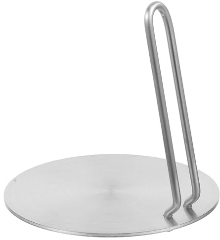 FUNNETOYU Plaque D’Adaptation en Inox pour Cuisinière à Induction et Gaz Diffuseur de Chaleur Multifonction avec Poignée Amovible Plaque Annulaire Compatible Casseroles Fer et Céramique
