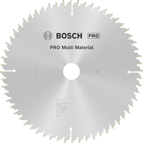 Bosch 1x PRO Multi Material Kreissägeblatt, 254 x 3,2 x 30 mm, T60 | für Aluminium, Kunststoff, Ø 254 mm, Professional Zubehör kabelgebundene Kapp- und Gehrungssäge