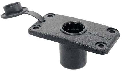 Scotty Flush Deck Mount Rod Holder Bracket - with Splash Cover