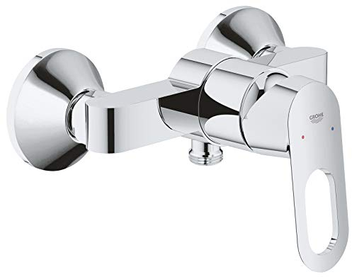 GROHE BauLoop, Duscharmatur Aufputz (Mischbatterie für die Dusche, eigensicher gegen Rückfließen, Brausearmatur mit Metallhebel, langlebige Oberfläche), chrom, 23340000
