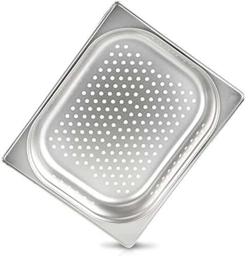jokobela Récipient GN : : perforé : : Convient aux cuiseurs à Vapeur Gaggenau et Miele(Acier Inoxydable, Lavable au Lave-Vaisselle, Gastronorm 1/2, L 32,5 x P 26,5 x H 6,5 cm)