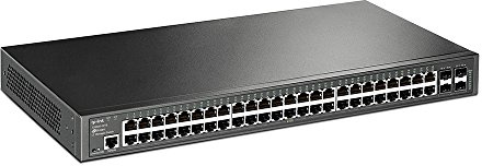 TP-Link T2600G-52TS Jetstream 48-Port (L2 Managed Switch, 4 Gigabit SFP Slots, 48 x 10/100/1000Mbit/s RJ45, L2/L3/L4 QoS, Dhcp Snooping, Unterstützt IPv6)