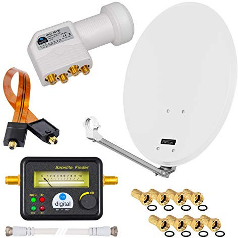 HD digitale SAT Impianto Specchio Ciotola + LNB + SAT FINDER + passacavo per finestra + F Plug in omaggio nel Set