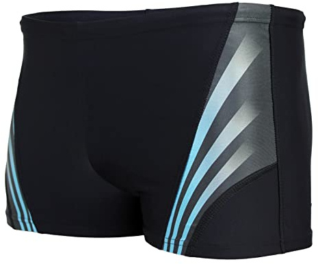 Aquarti Maillot de Bain avec Rayures Shorts de Natation pour Homme, Nior/Bleu, M