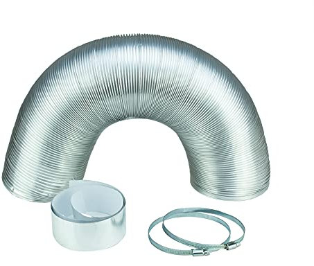 Aluflexschlauch 100 mm Innendurchmesser ausziehbar bis 2,5 Meter Set mit Schlauchklemmen und 1 Meter Dichtband