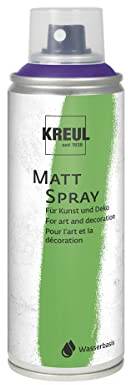 KREUL 76318 - Farbspray violett, 200 ml, klassisch matte Sprühfarbe auf Wasserbasis hochpigmentiert und wasserfest styropofest für Innen und Außen