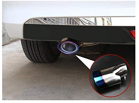 1pcs Blue Stainless Steel Exhaust Tail Rear Muffler Tip Tailpipe Trim compatible For Buick Verano Sedan 2011 2012 2013 2014 2015 2016 2017 2018 2019 2020 2021 2022 2023 2024 2025