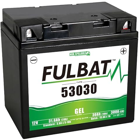 FULBAT - Motorradbatterie FULBAT GEL 53030 (F60-N30L-A) 12V 31,6AH 300A