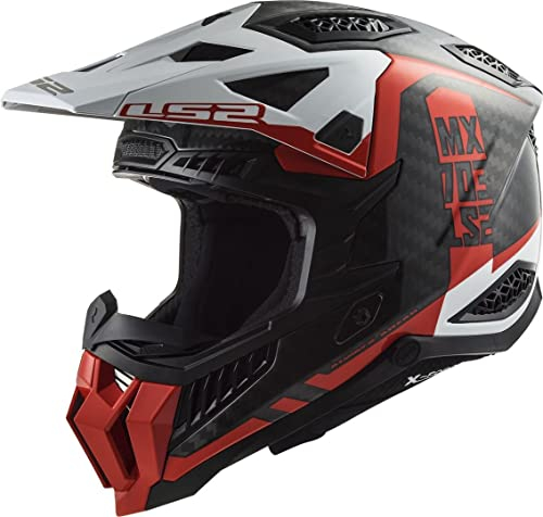 LS2, Crosshelme motorrad X-FORCE Victory red white, S