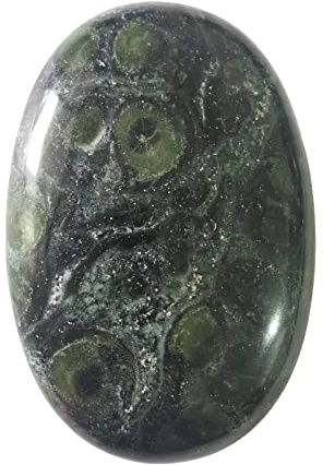 Lovionus89 Jaspe Kambaba - Pierres polies - Pierre naturelle ovale de poche - Pierre de guérison - Pierre d'énergie de massage pour spa