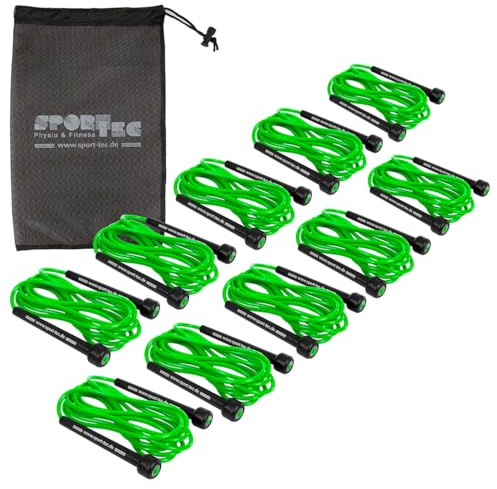 Springseil Speed Rope-Set, verstellbar, 300 cm, 10 Stück, inkl. Aufbewahrungsbeutel
