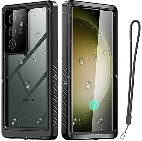 AICase Vattentätt fodral för Samsung Galaxy S23 Ultra 5G 6,8 tum snösäkert, dammsäkert, stötsäkert, IP68-certifierat, vattentätt skyddsfodral för Samsung S23 Ultra