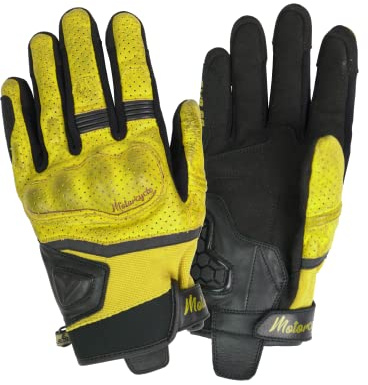 BY CITY | Guantes de Verano para Moto Tokio Man | Guantes de Piel Perforada | Protecciones Rígidas en Nudillos | Zonas Acolchadas | Refuerzo Antiabrasión en la Palma | Transpirables