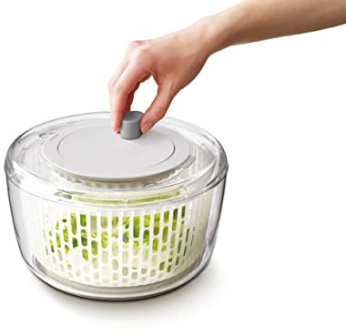 Joseph Joseph Duo Set de Preparación de Ensaladas Multiusos de 3 Piezas, Centrifugadora de lechuga, Rallador y Mandolina de Cocina, Multicolor