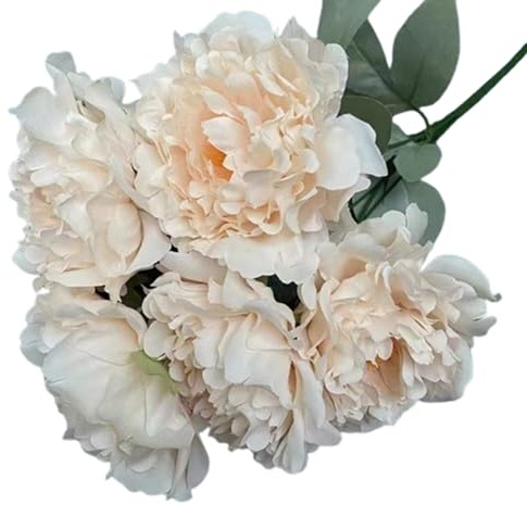 Eleutheromania Künstliche Blumen Pfingstrose I Künstliche Pflanzen Blumen I Blumenarrangements Hochzeit Zimmerdeko (C)