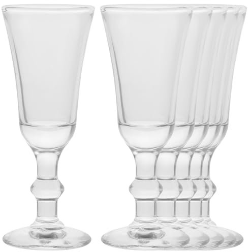 HOODANCOS 6pc Cocktail Glasses Set of Wine Drinking Goblets Bar Shot Glasses Flutes Liquor Cups for Party
