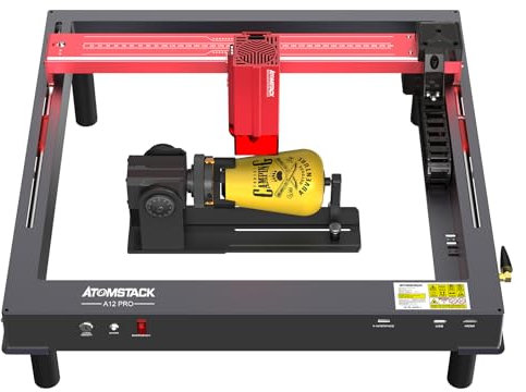 ATOMSTACK A12 Pro 10-12W Laser Graviermaschine Optische Lasergravur Maschine Leistung Lasergravierer Unibody Rahmen mit R1 V2 Multifunktionsroller