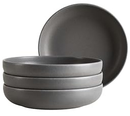 MÄSER Série Unico, bols pour 4 personnes, bols à salades en céramique, grès, anthracite
