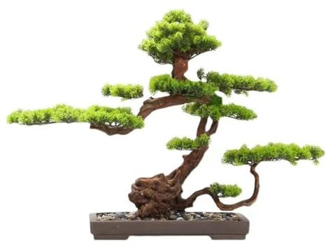 FAJNUZI2024 Künstliche Bonsai Home Greenery Bonsai Eingangsbereich Hotel Showroom Dekorative Landschaft Gefälschte Baum Kiefer Topfpflanze Ornamente Kunstbaum Bonsai