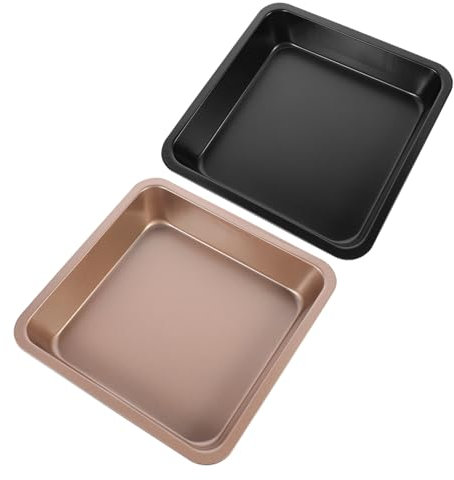 Cabilock 2 Stück Quadratische Kuchenbackbleche 20 3 Cm Carbon-lebensmittelbehälter Rost – Tiefes Design Für Mehrschichtige Gerichte
