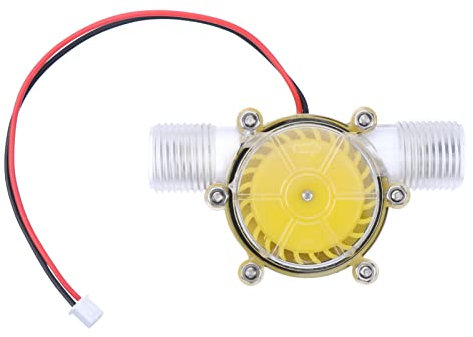 Milisten Generador de Turbina de Agua Microhidráulico de PVC Amarillo, Arranque a 0,05, Salida 80 V para Fuente Interior