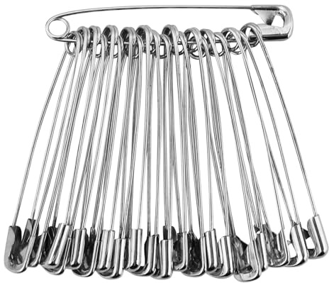 30 spille di sicurezza grandi da 8,5 cm, in metallo ad alte prestazioni, spille da balia, extra grandi, per lavori di bricolage, coperte, vestiti, gioielli, oggetti d'attività, 85 mm, argento