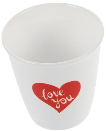 MOKKHNB Taza de Café Reutilizable para Parejas 200 Ml Cerámica sin Asa de San Valentín Taza de Amor para Esposos de Boda Vaso de Cerámica