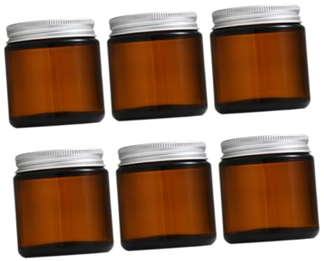CONGARTENO 6piezas Vasos De Vidrio Para Hacer Velas Frascos De Vidrio Con Tapas Para Cera Velas