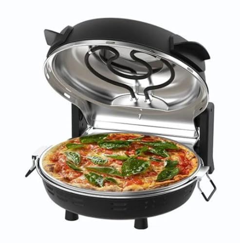 Kadoland Four à pizza multifonction 400 °C Ø 32 cm Pierre à pizza avec poêle en acier inoxydable et accessoires – Pour pizza, Lahmacun, Pide & Cocots