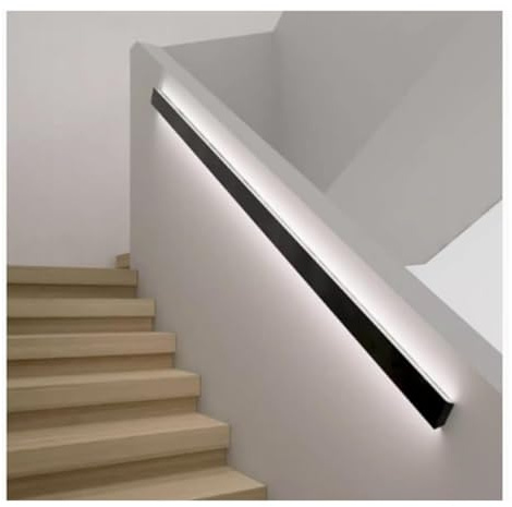 Handläuf LED-beleuchtete Wand-Treppengeländer mit LED-Licht for den Eingang zur Veranda im Freien Handlaufe(Black Sensor type)