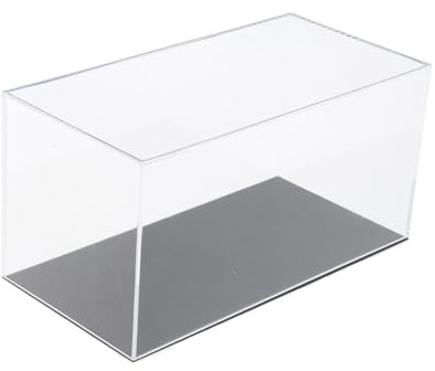perfeclan Vitrine en acrylique avec socle, vitrine de comptoir anti-poussière pour maquettes de voitures, présentoir de collection pour cosmétiques et bibelots, 33 Cm X 16 Cm X 14