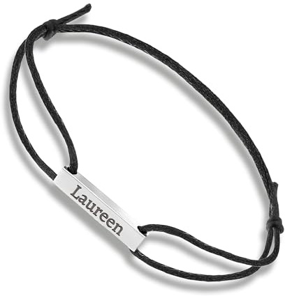 Made by Nami Personalisierte Geschenke für Frauen Personalisiertes Armband Damen Herren Geschenk Freundin Freundschaftsarmbänder mit Gravur Taufe Valentinstag Weihnachten